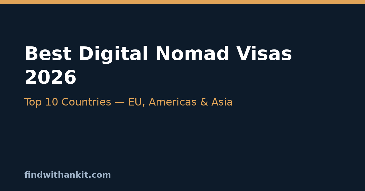 best digital nomad visas 2026 comparison chart
