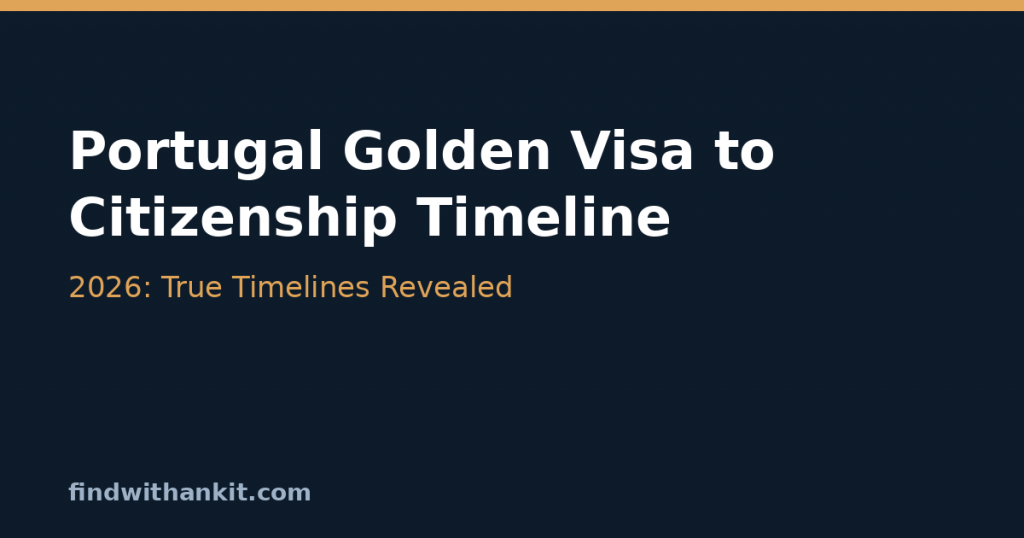 Portugal golden visa to citizenship timeline 2026